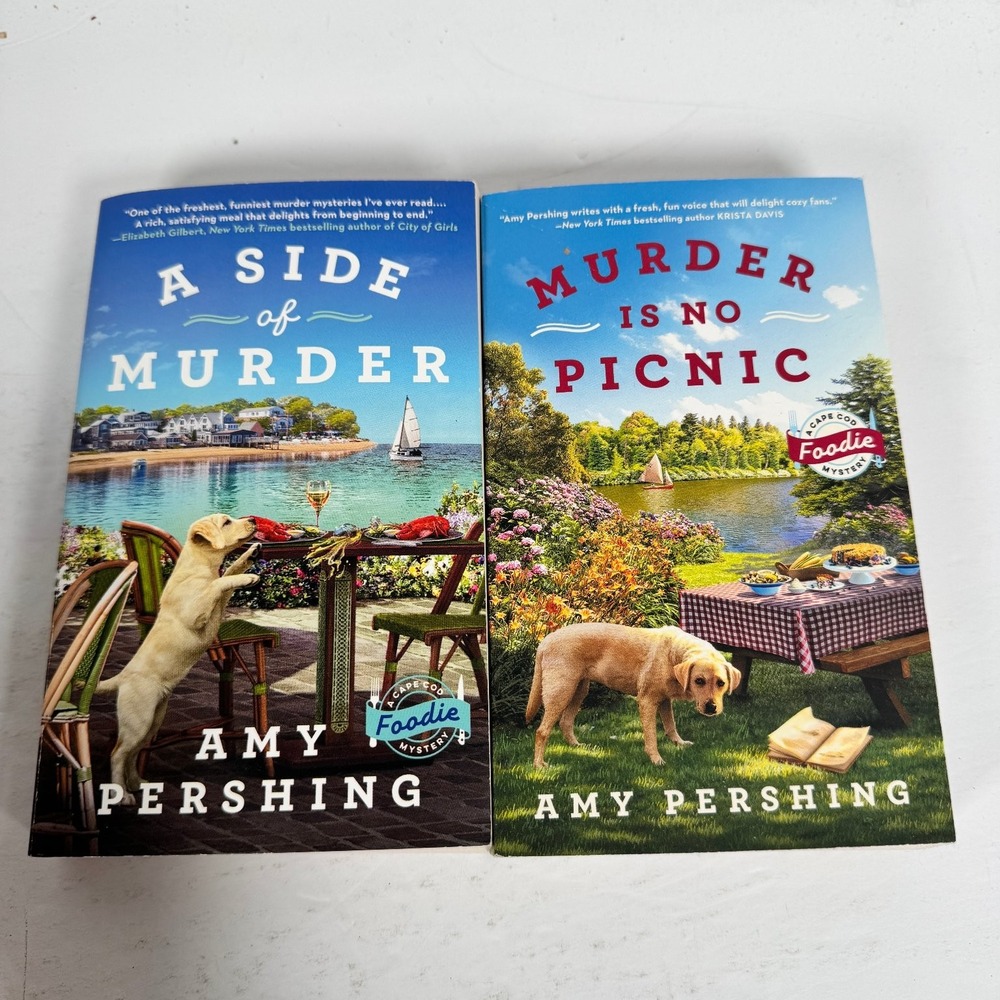 A Side of Murder & Murder Is‎ No Picnic Amy Pershing First Ed. Cape Cod Foodie